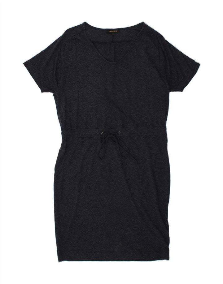 JAEGER Womens Basic Dress UK 16 Large Navy Blue Lyocell Vintage Jaeger and Second-Hand Jaeger from Messina Hembry 