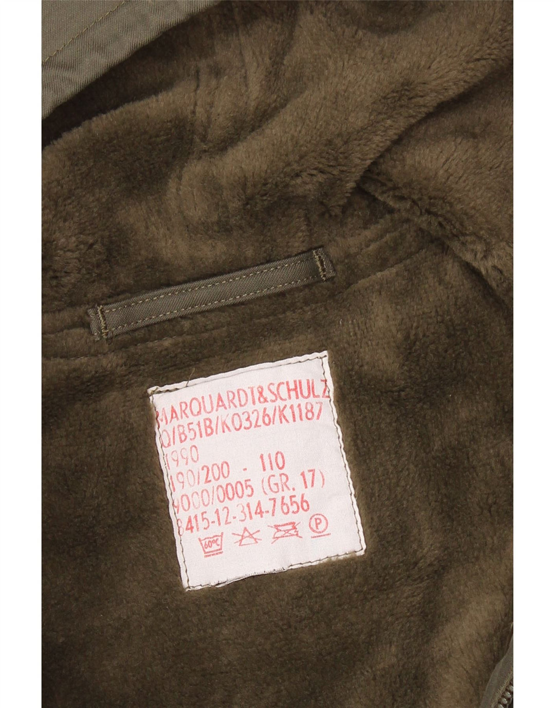 Jachetă parka militară cu glugă vintage pentru bărbați UK 38 Medium Khaki