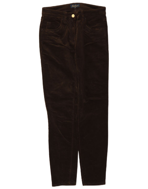 Luisa Spagnoli Pantaloni casual subțiri din catifea pentru femei IT 40 Small W27 L29 Maro