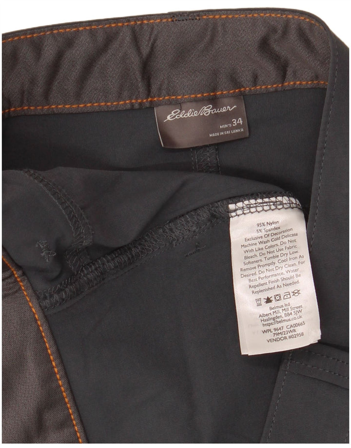 EDDIE BAUER Pantaloni scurți cargo pentru bărbați W34, nailon gri mare