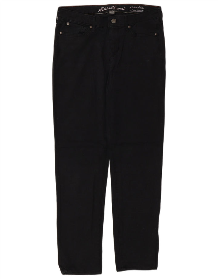Eddie Bauer Blugi subțiri ușor curbat pentru femei US 8 Medium W30 L32 Negri