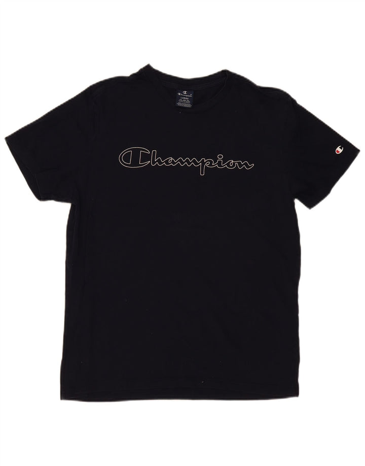 Tricou grafic pentru bărbați CHAMPION Top mare din bumbac bleumarin