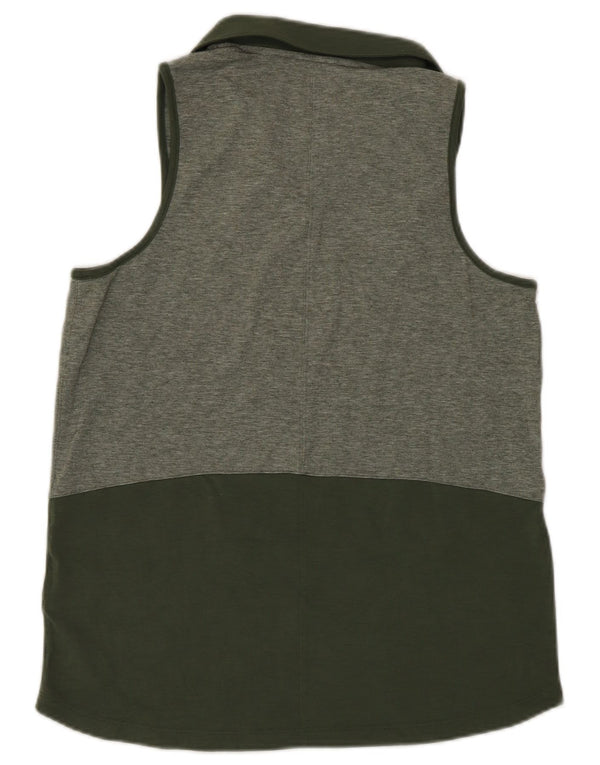 Tricou polo fără mâneci Puma pentru femei UK 10 Mic verde poliester color bloc