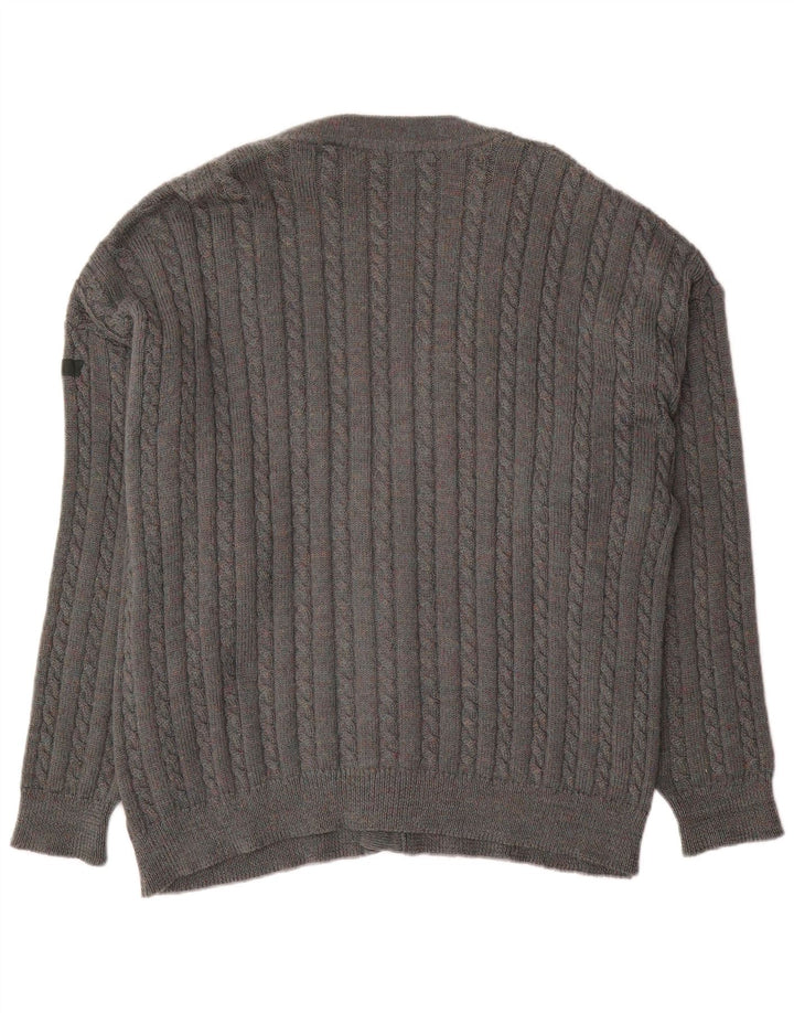 Cardigan Vintage pentru bărbați, XL, gri