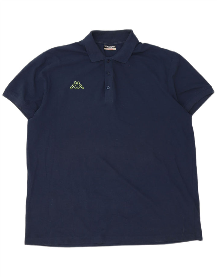 Cămașă polo pentru bărbați Kappa 2XL bumbac bleumarin