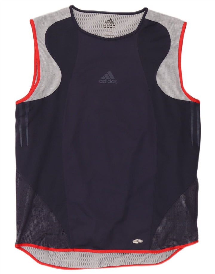 Vest Top Climacool pentru bărbați Adidas, mare, bleumarin, poliester color bloc