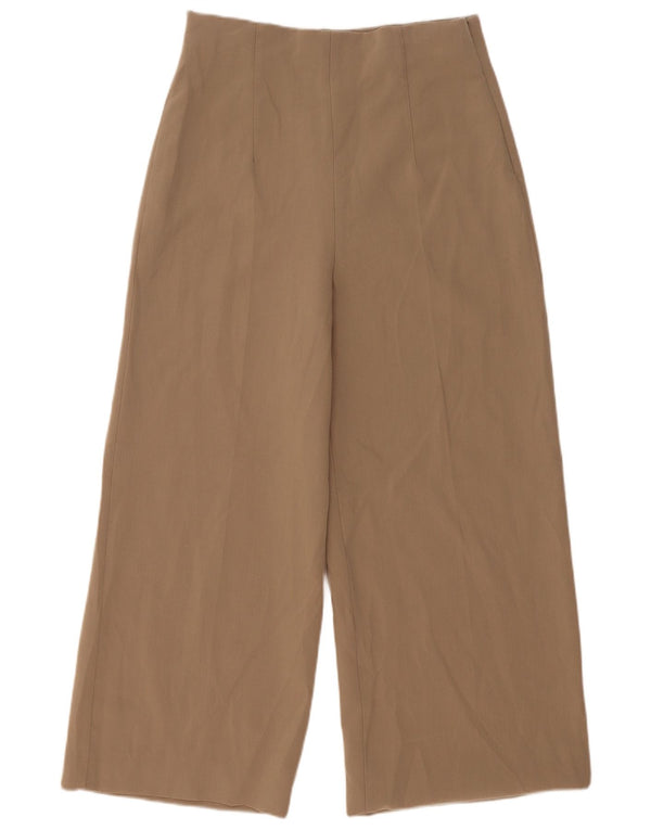 Pantaloni tăiați pentru femei Zara Medium L29 L25 Bej