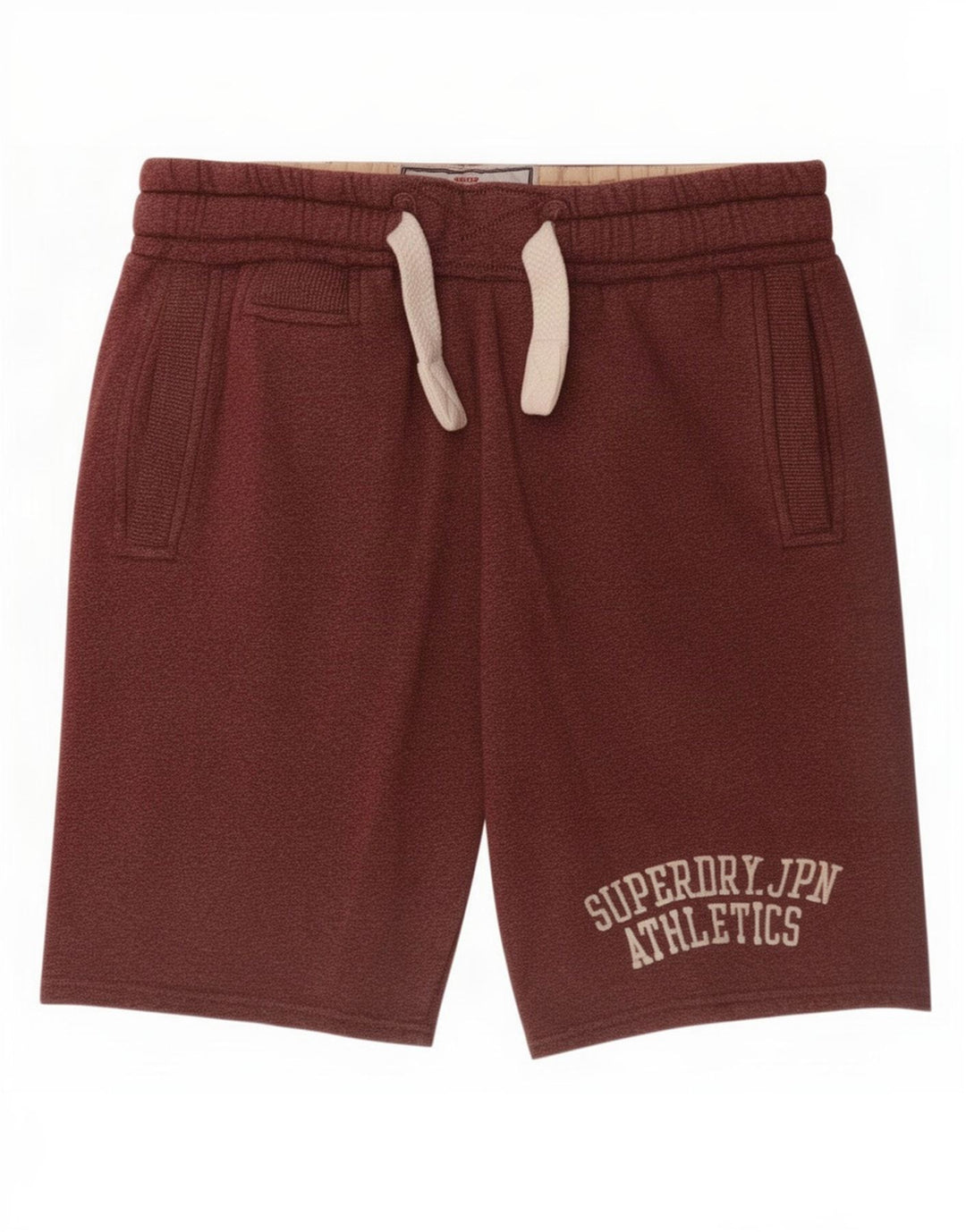 Pantaloni scurți sport grafic Superdry pentru bărbați, poliester maro mediu