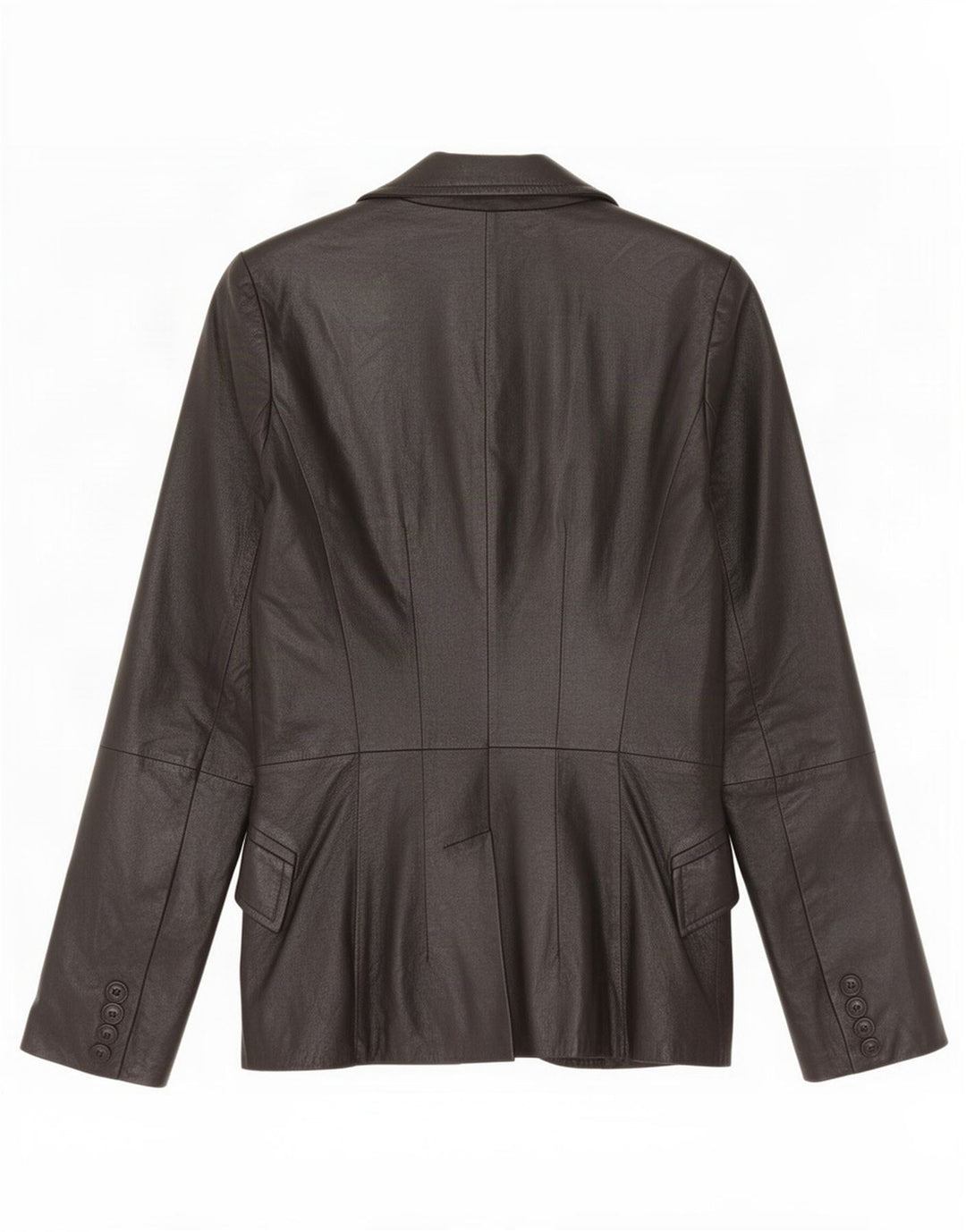 Jachetă Blazer din piele cu 2 nasturi Zara pentru femei UK 10 Mic Negru