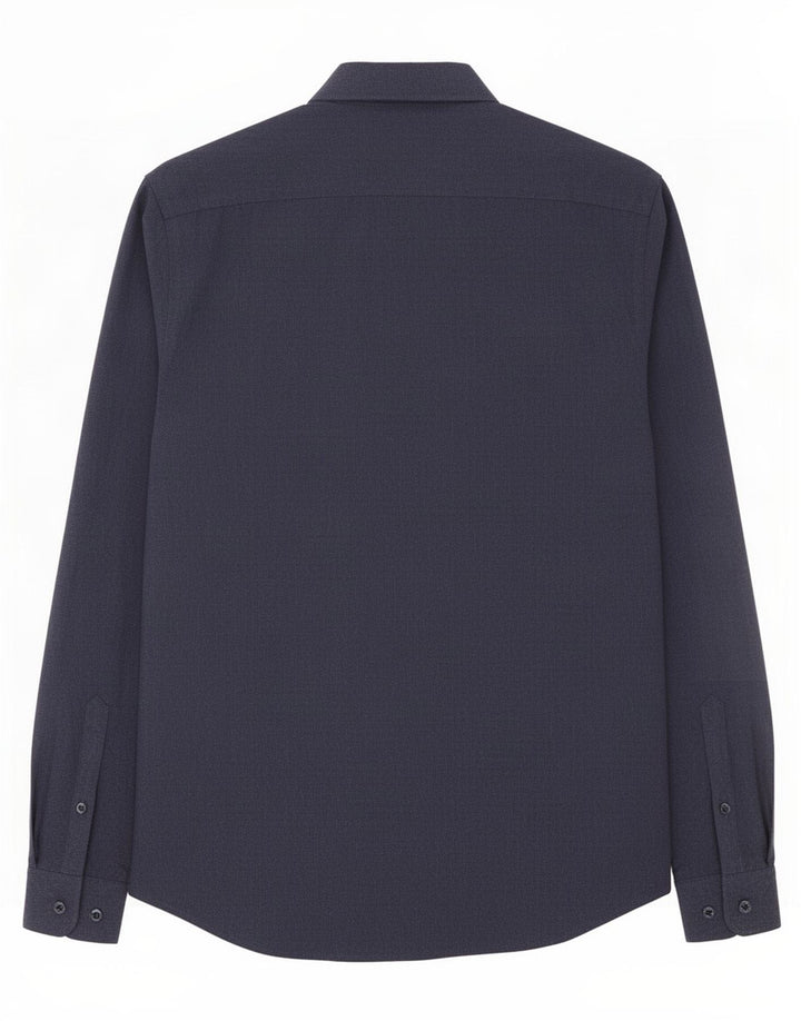 Cămașă Slim Fit Reiss pentru bărbați, bumbac, albastru bleumarin