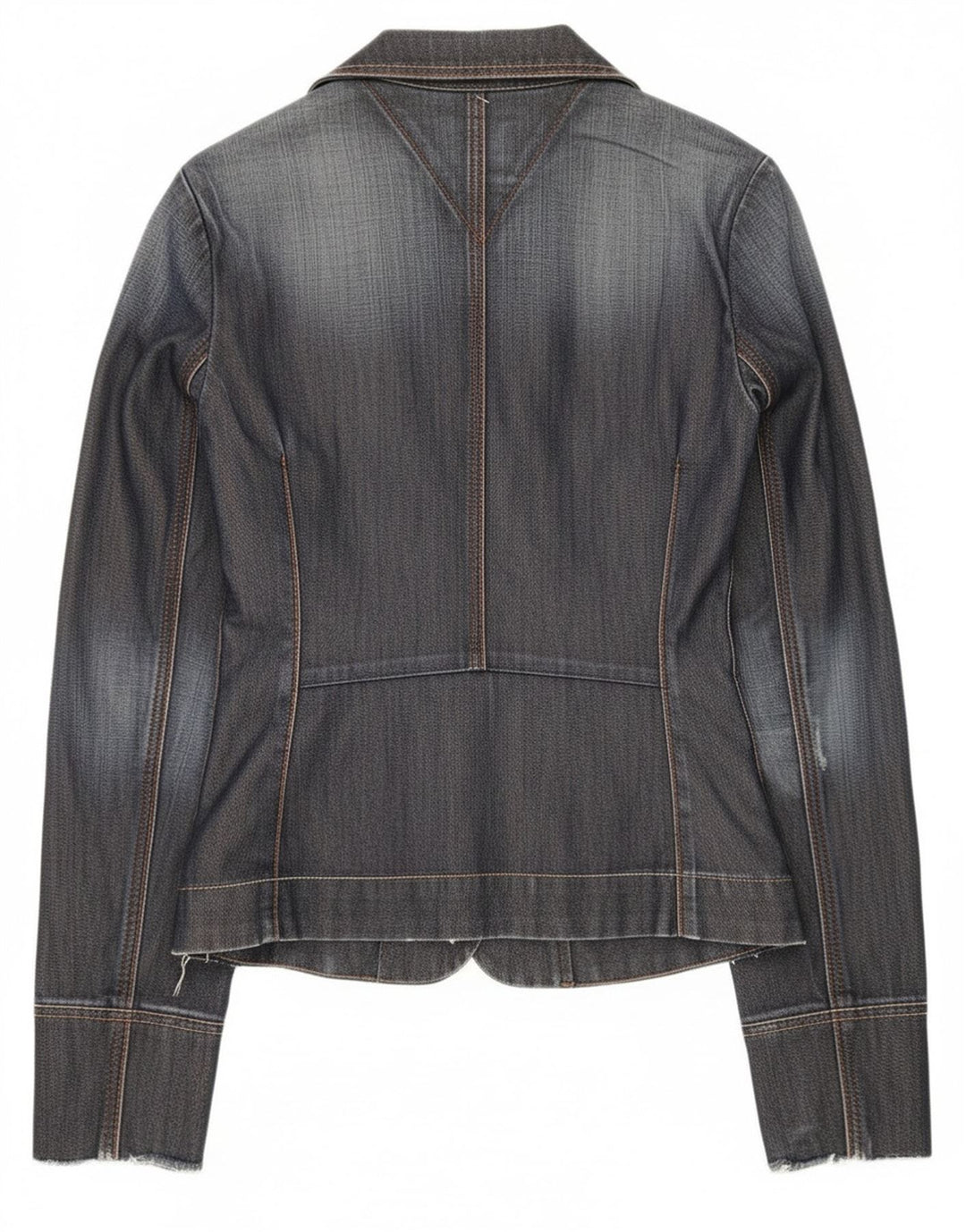 Jachetă Tommy Hilfiger pentru femei, din denim, cu 3 nasturi, UK 12 Medium Bleumarin