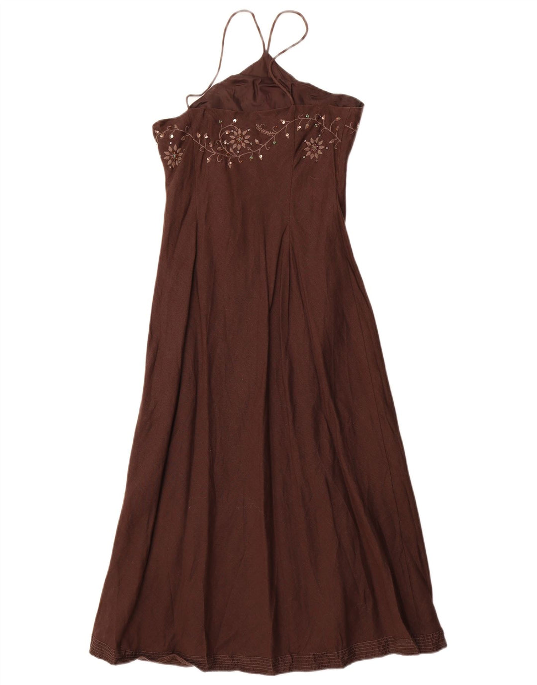 MONSOON Rochie Halter pentru femei UK 10 Small Brown In