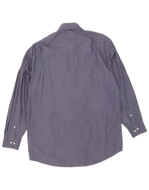 Cămașă pentru bărbați Tommy Hilfiger Mărimea 15 1/2 Mediu Bluemarin Herringbone