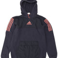 Pulover Adidas pentru bărbați, bumbac, albastru bleumarin mediu