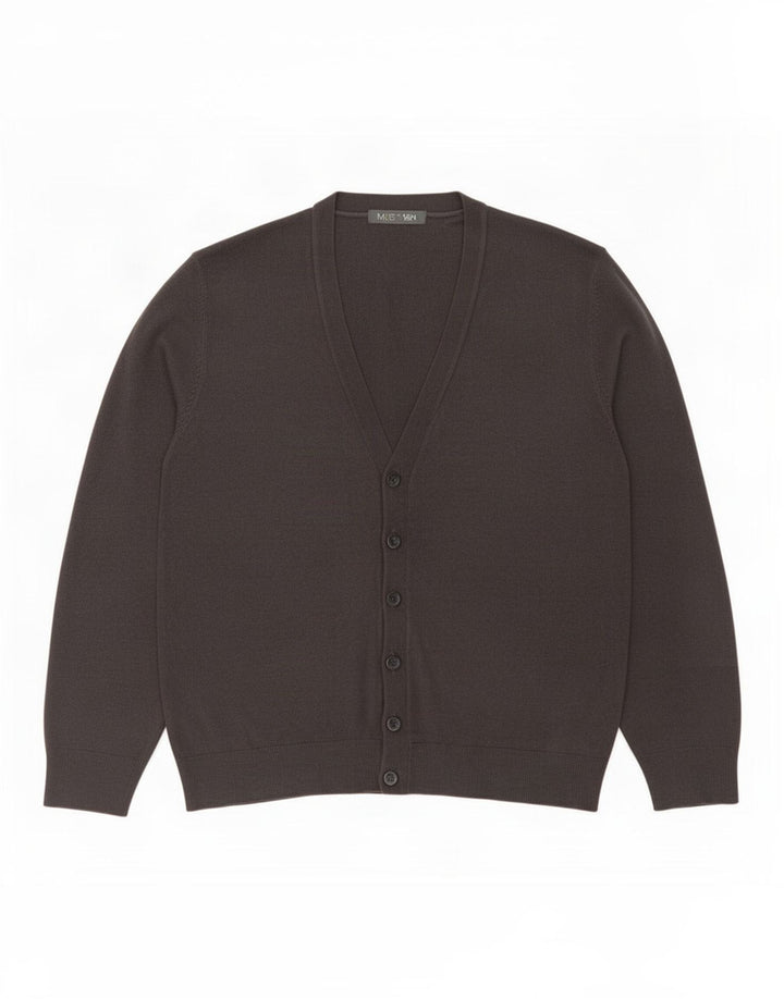 Pulover cardigan pentru bărbați Marks & Spencer, mare, gri acrilic