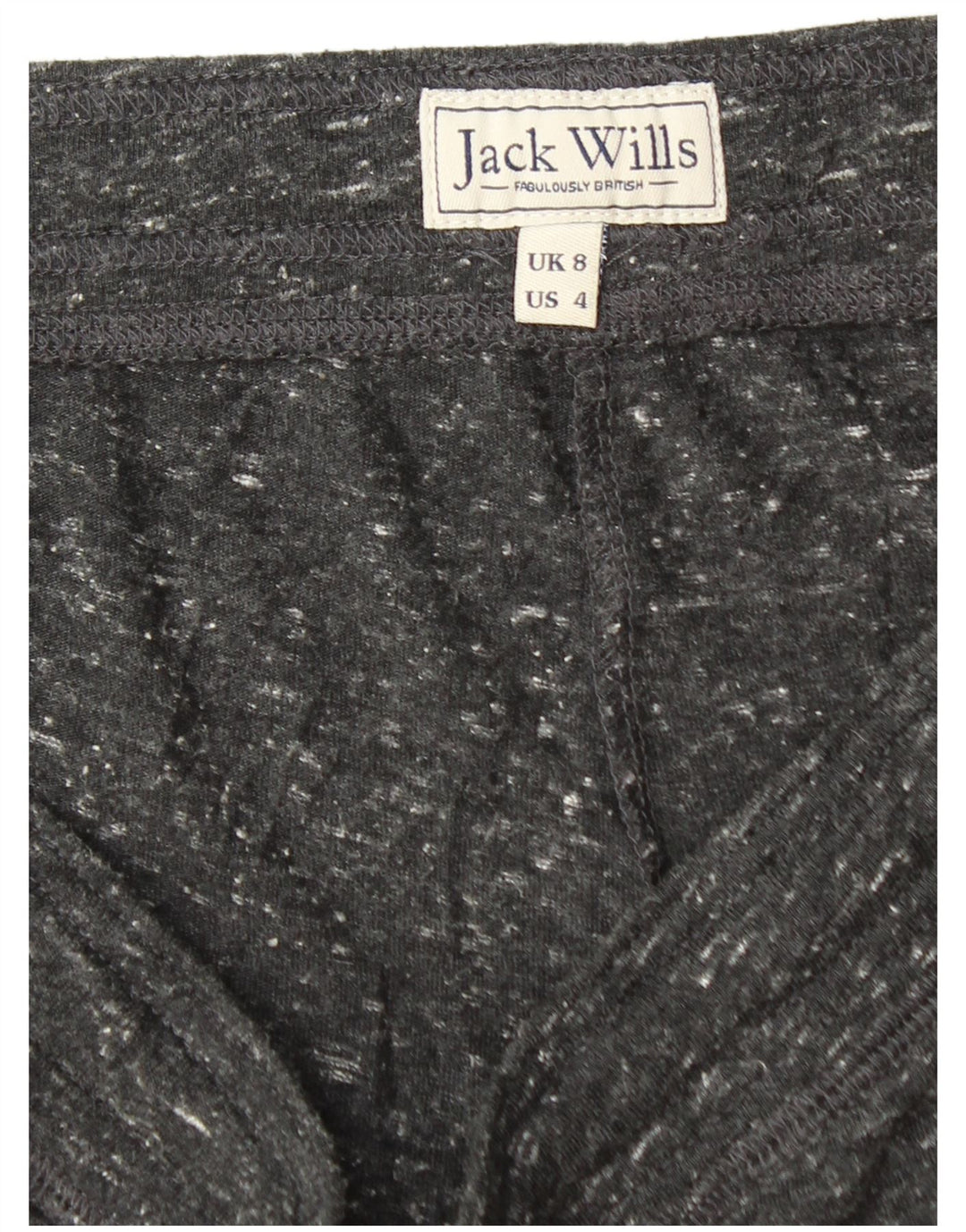 Pantaloni scurti sport Jack Wills pentru femei UK 8 Small Black Flecked Polyester
