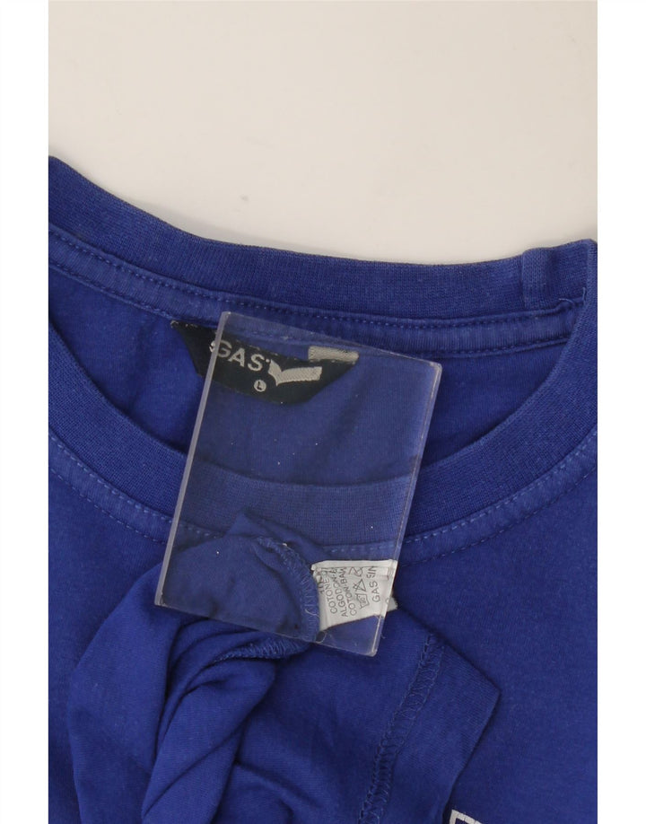 Tricou grafic pentru bărbați GAS Top mare, albastru, bumbac