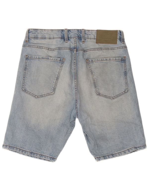 Pantaloni scurți din denim pentru bărbați Zara EU 42 Large W32 Blue Bumbac