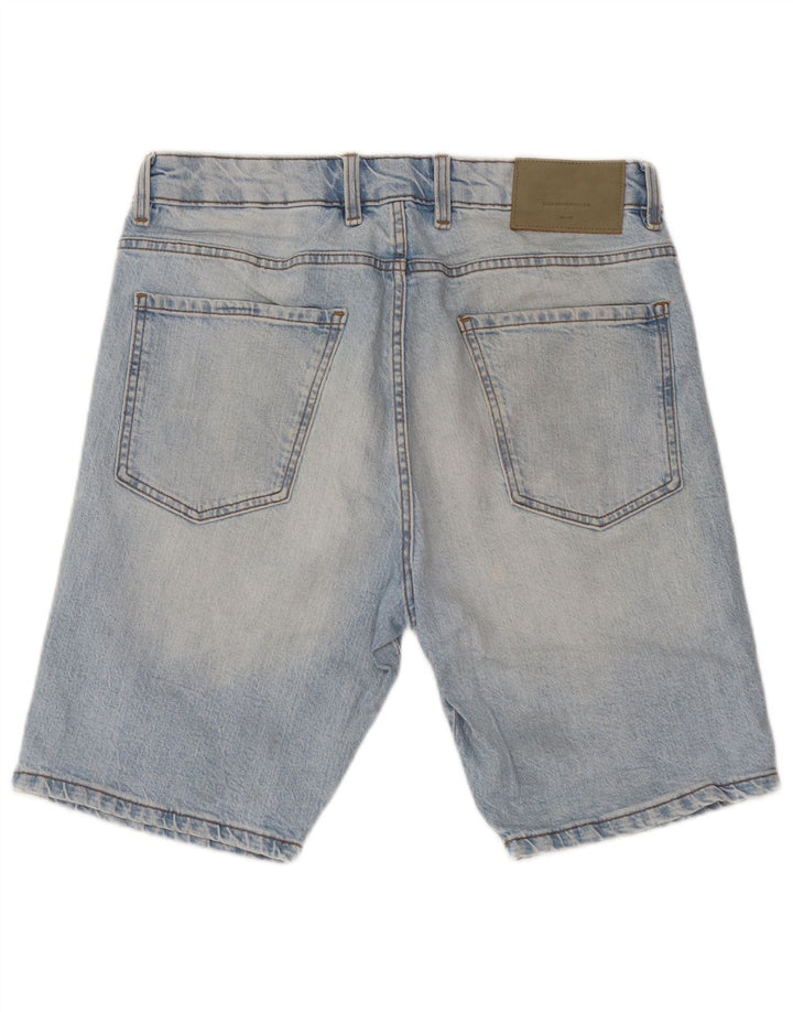 Pantaloni scurți din denim pentru bărbați Zara EU 42 Large W32 Blue Bumbac
