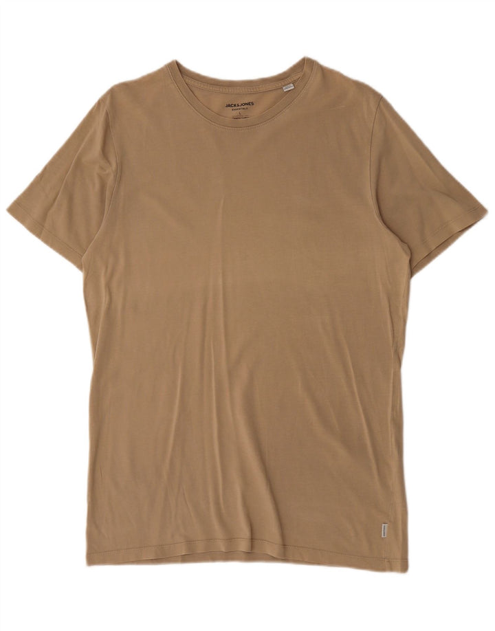 Jack & Jones Tricou Bărbați Top Mare Bej Bumbac