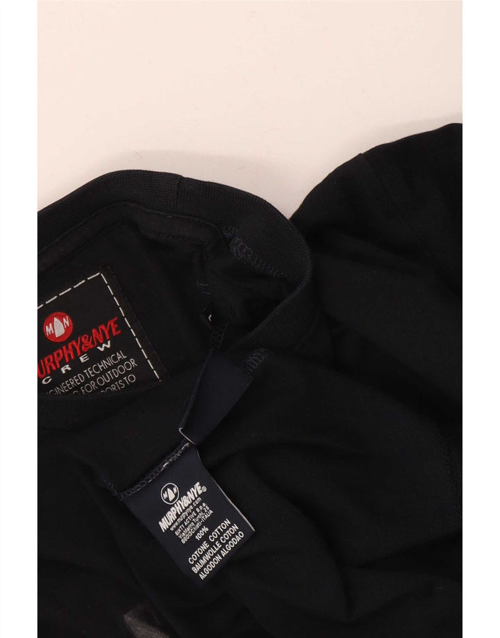 Murphy & Nye Top grafic pentru bărbați cu mânecă lungă, mare, bleumarin, color block