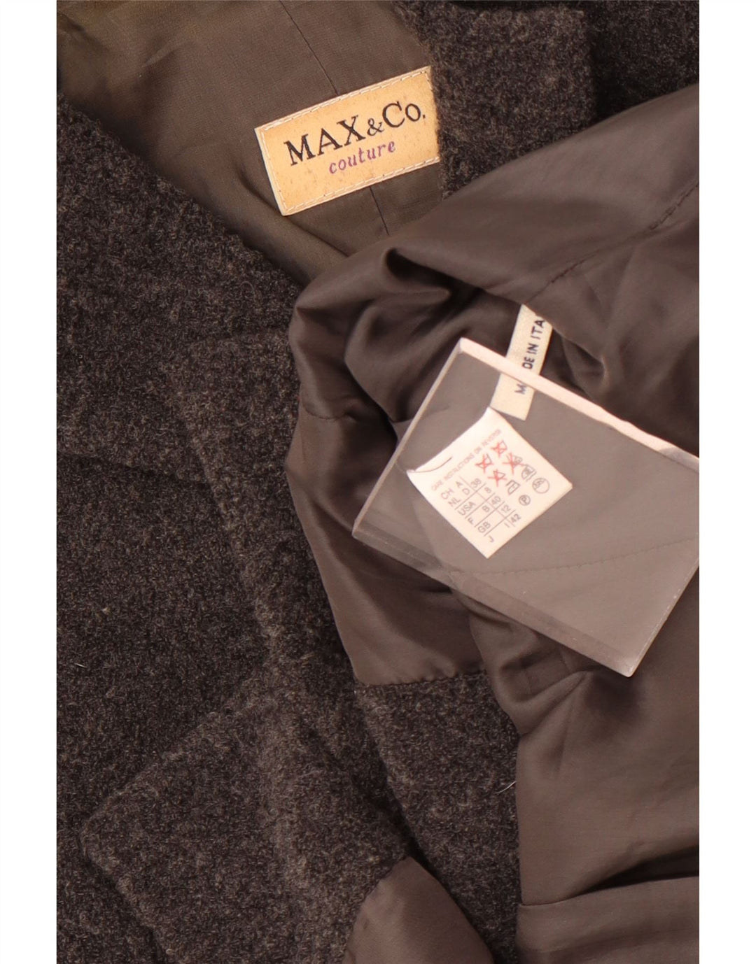 Blazer pentru femei Max & Co. Jachetă cu 5 nasturi UK 12 Lână gri mediu