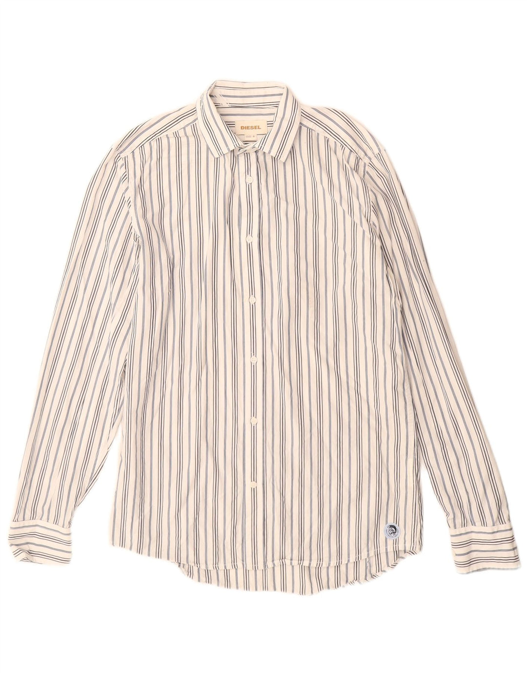 Cămașă pentru bărbați Diesel Medium White Pinstripe Bumbac