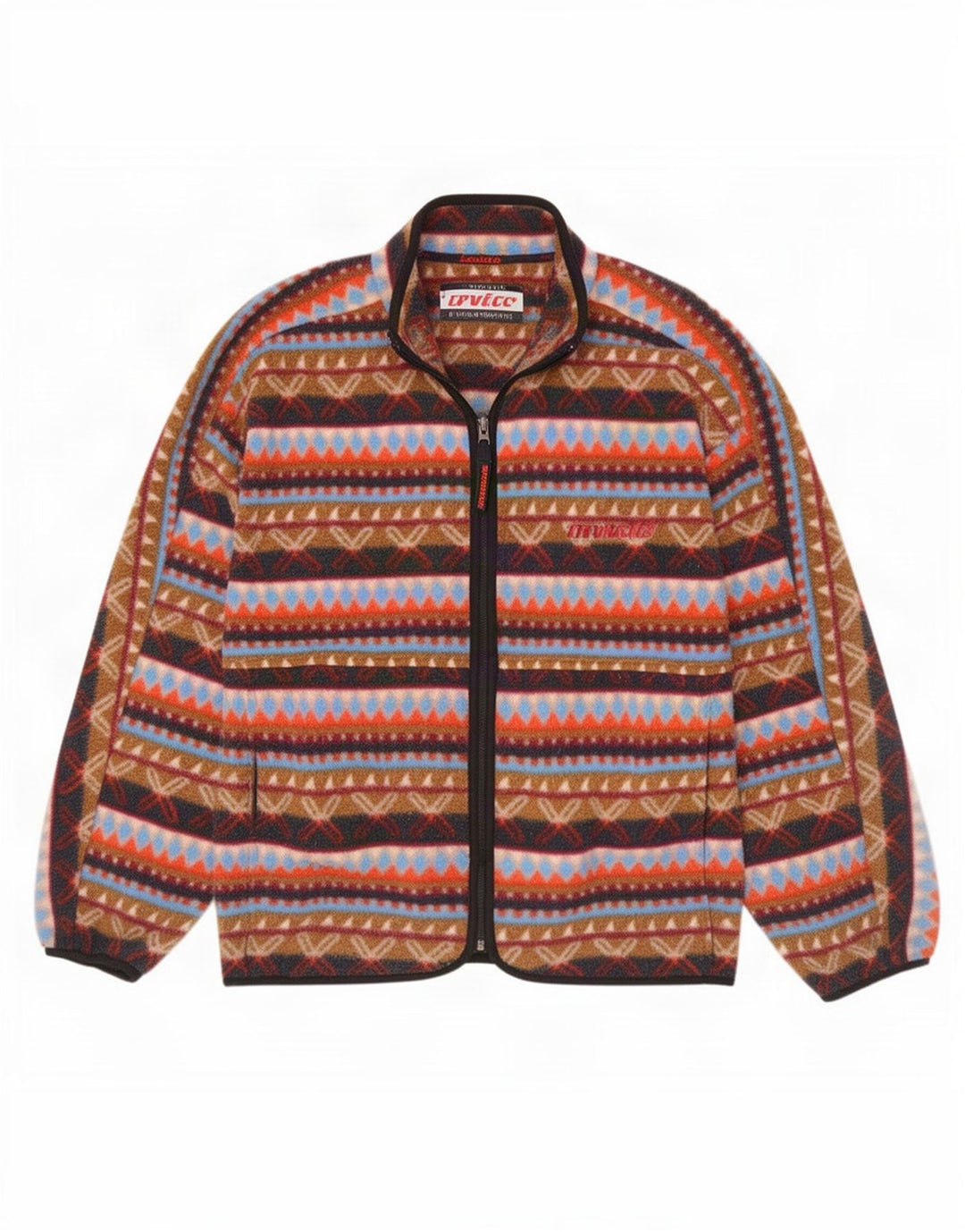 Jachetă pentru bărbați Invicta Fleece UK 40, mare, multicoloră, geometrică, poliester
