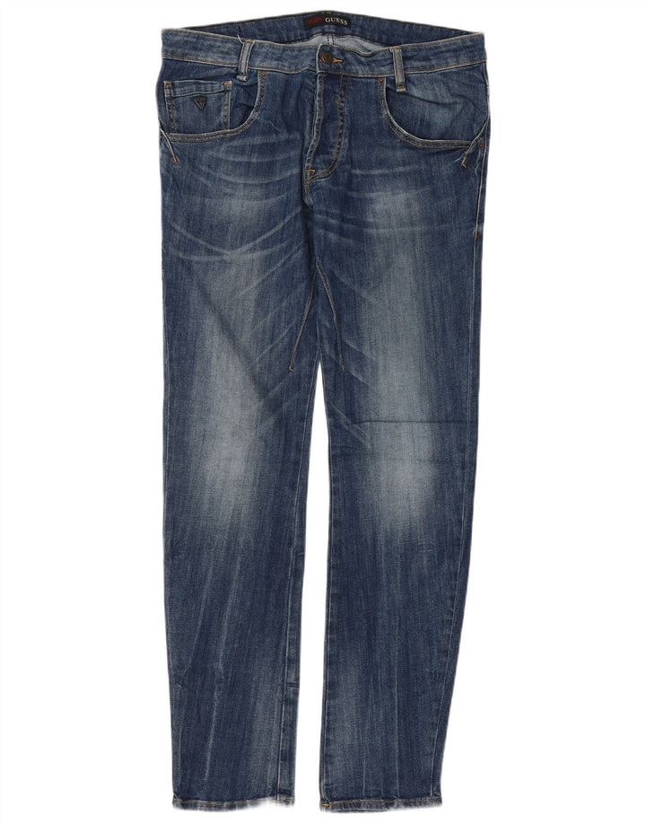 Blugi slim pentru bărbați Guess W32 L32 bumbac albastru