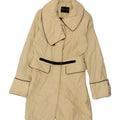 BELFE Womens Overcoat UK 6 XS Beige Cotton Vintage Belfe and Second-Hand Belfe from Messina Hembry 