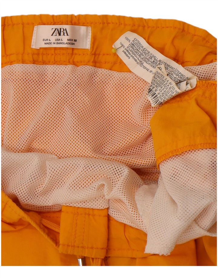 Pantaloni scurți de înot pentru bărbați Zara, nailon, galben mari