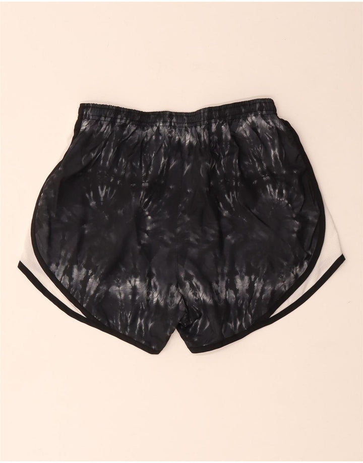 Pantaloni scurți sport Nike Dri Fit pentru femei UK 8, poliester Tie Dye, negru