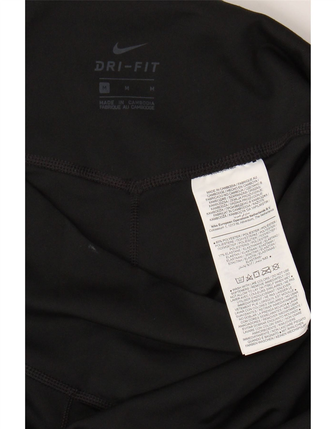 Leggings Dri Fit NIKE pentru femei UK 12 Poliester mediu negru