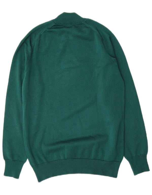Pulover vintage cu gât țestoasă pentru femei UK 12 verde mediu
