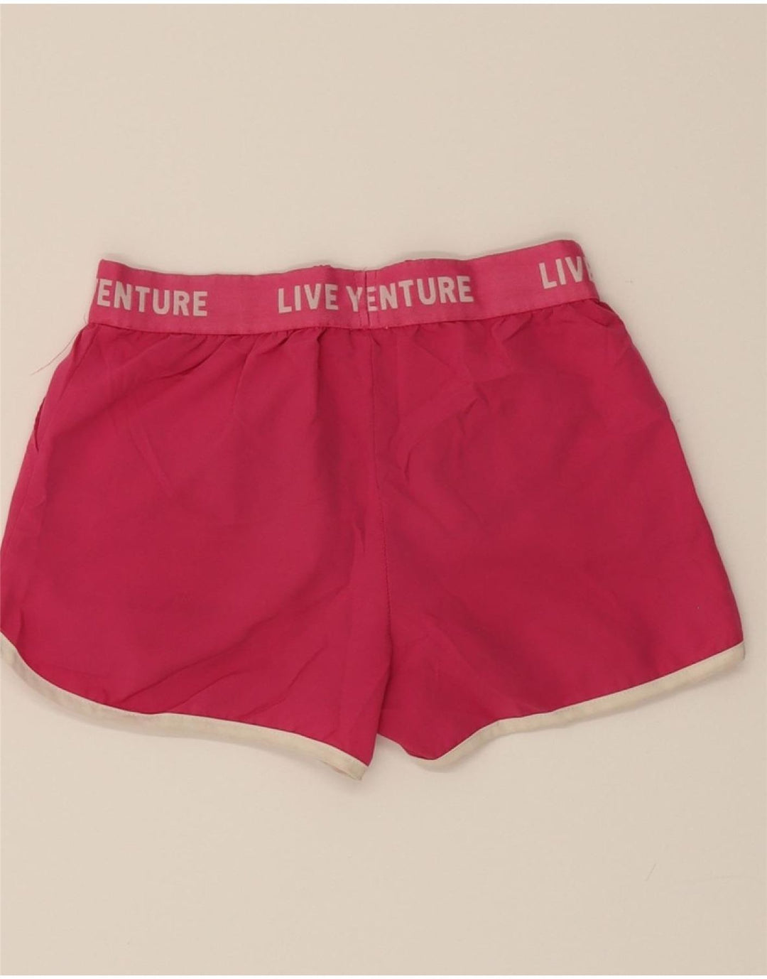 EDDIE BAUER Girls Graphic Sport Shorts 10-11 Years Medium Pink Polyester Vintage Eddie Bauer and Second-Hand Eddie Bauer from Messina Hembry 