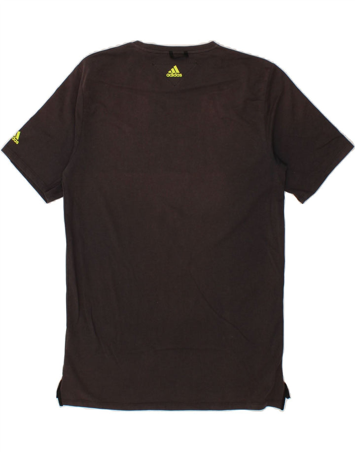 ADIDAS Mens Graphic T-Shirt Top Medium Grey Cotton Vintage Adidas and Second-Hand Adidas from Messina Hembry 