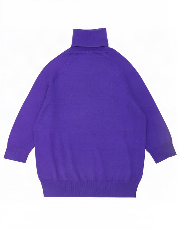 Pulover pentru femeie Zara, cu mâneci 3/4, cu gât rulat, 10 UK 10 mic, mov, viscoză