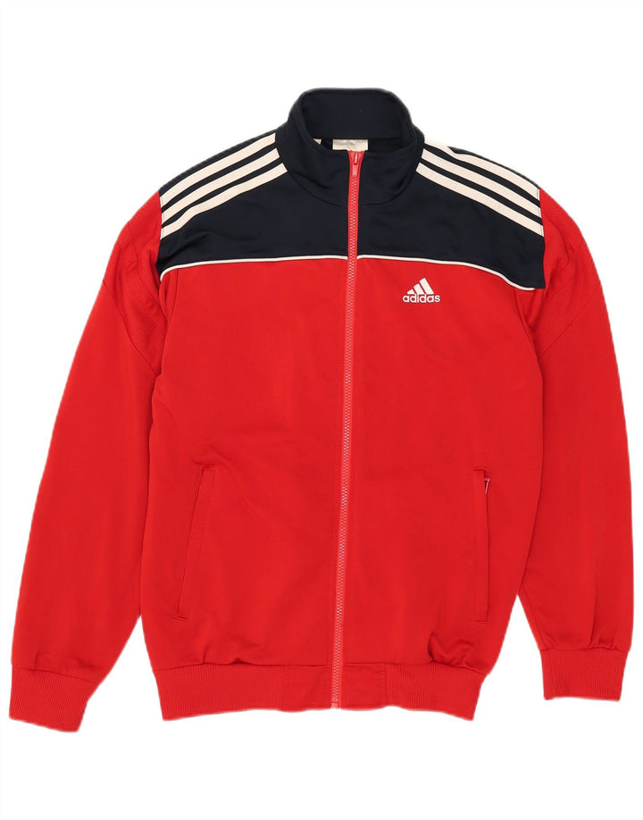 Jachetă de trening pentru băieți Adidas 13-14 ani Poliester color bloc roșu
