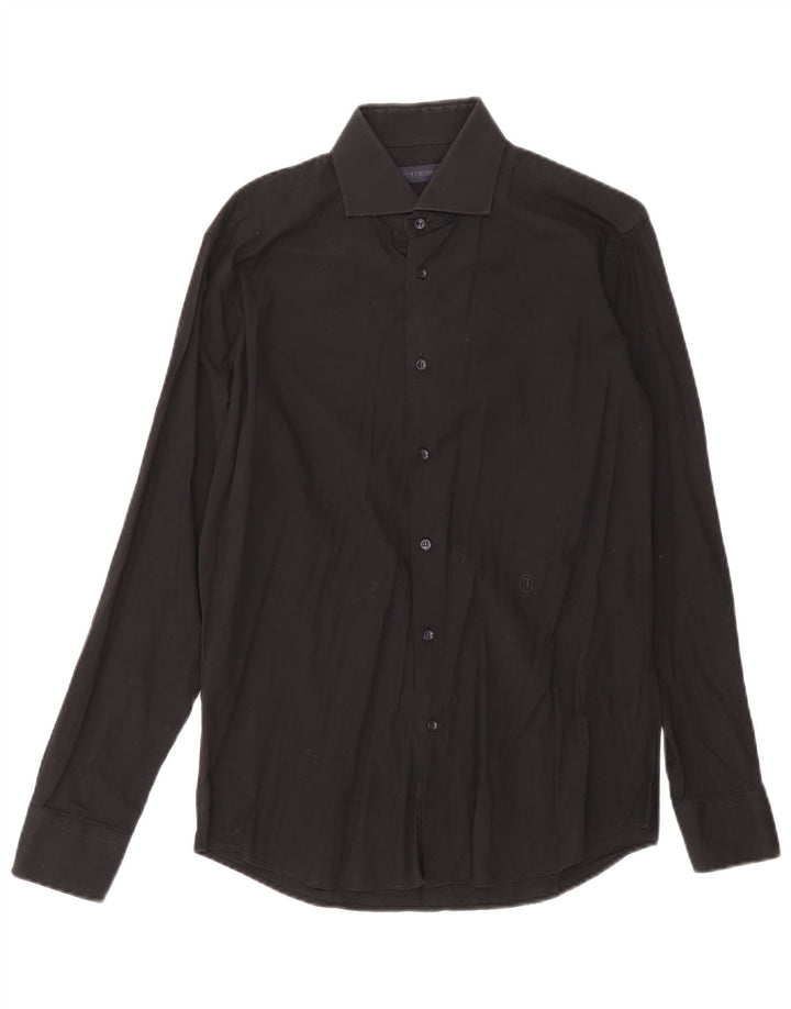 Trussardi Cămașă Bărbați Mărimea 39 15 1/2 Bumbac Negru Mediu