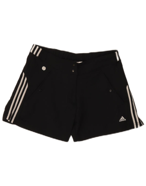 Pantaloni scurți sport Adidas Climalite Regular pentru femei UK 10 Small Negru Poliester
