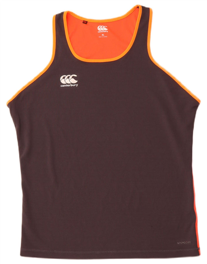 CANTERBURY Femei Vest Vest Top UK 18 XL Gri Poliester Colorblock