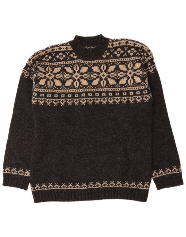 Pulover pentru bărbați Cottonfield cu gât țestoasă, XL, lână Fair Isle, gri