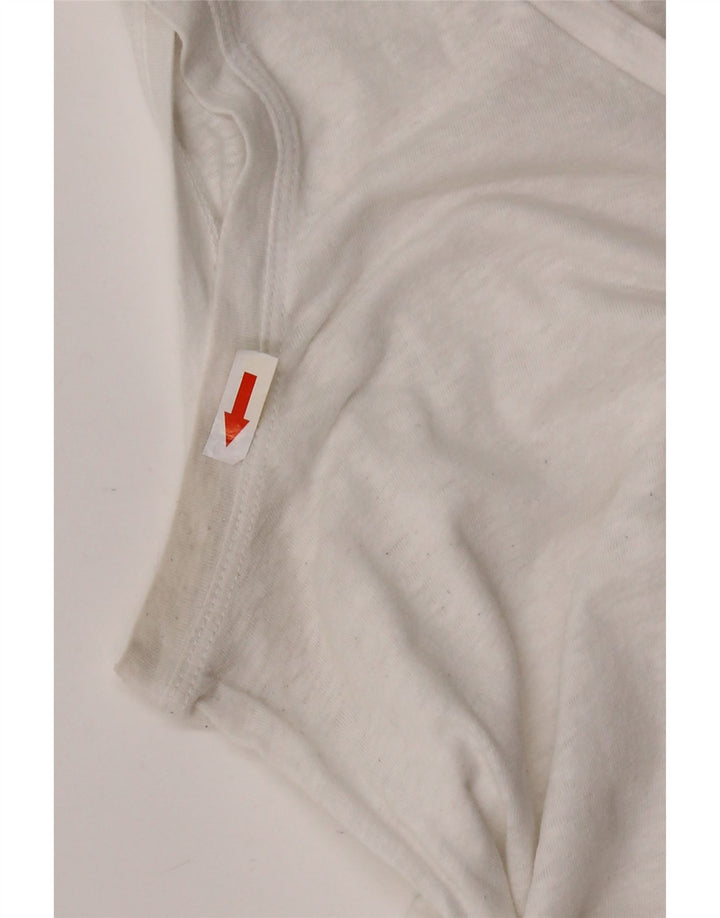 Vest Top pentru femei J. CREW UK 12 Bumbac alb mediu