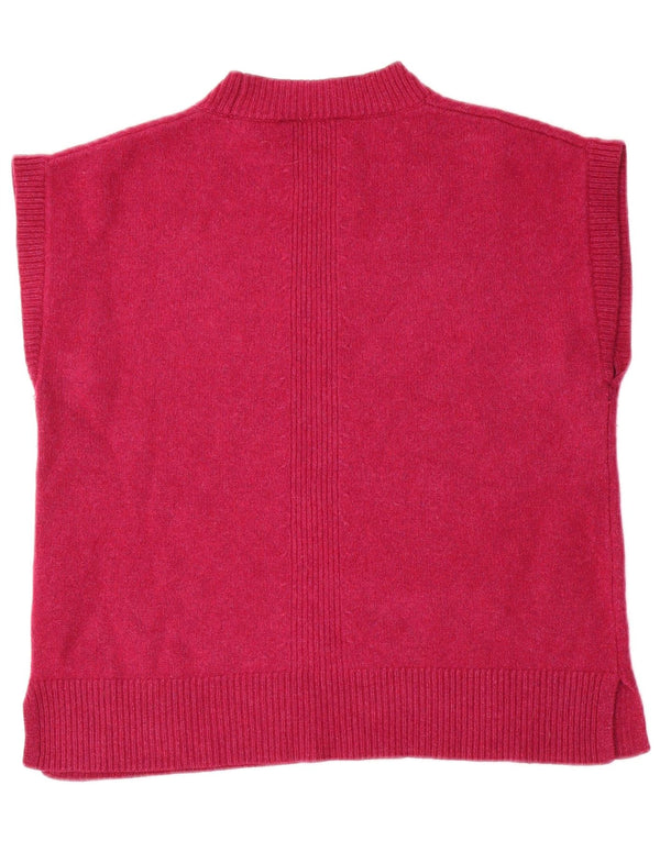 Crew Clothing Vestă cu mânecă scurtă pentru femei UK 14 Lână mov mare