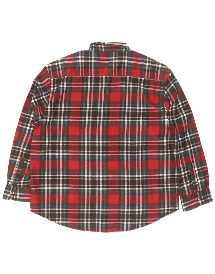 Cămașă de flanel pentru bărbați Identic Mărimea 43/44 XL, bumbac cu carouri roșii