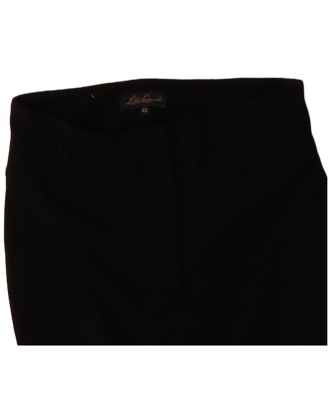 LUISA SPAGNOLI Pantaloni drepti pentru femei IT 42 Medium W28 L26 Negru