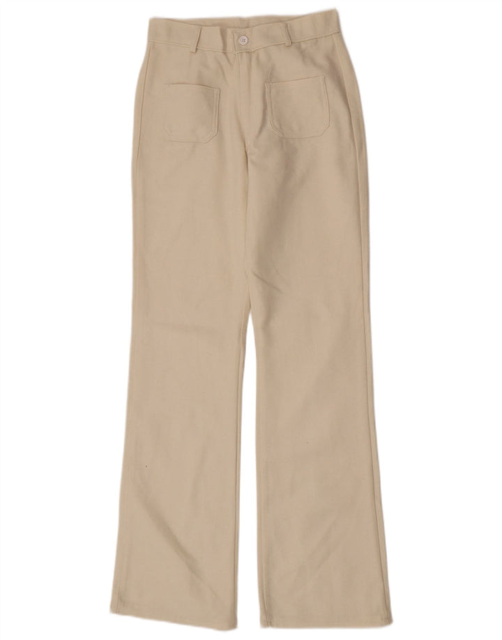 Pantaloni de damă Vintage Bootcut IT 40 Small W26 L33 alb
