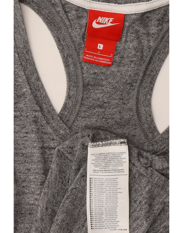 Vestă pentru femei NIKE UK 14 mare, gri bumbac cu pete