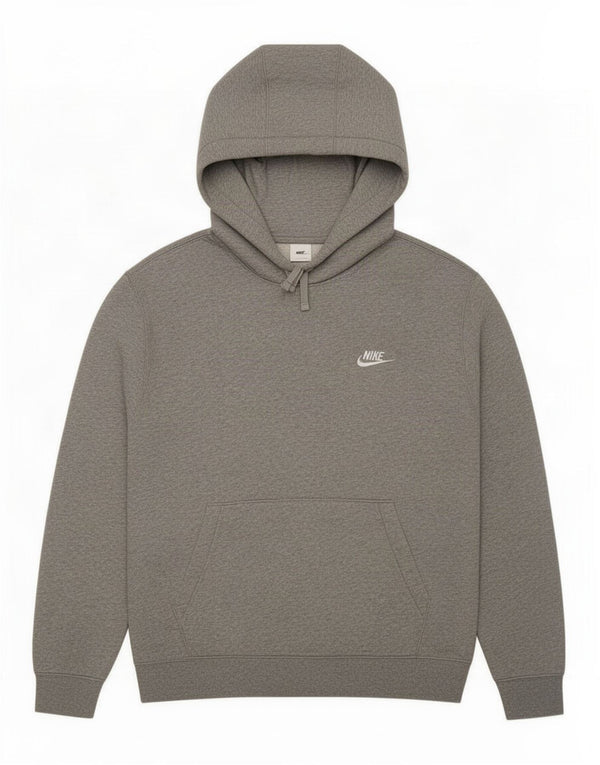 Pulover Nike pentru bărbați, cu formă lejeră, din bumbac cu pete, gri mediu