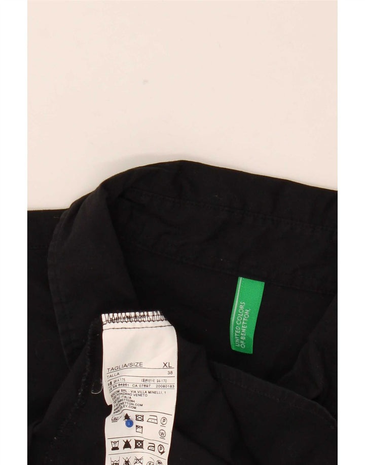 Pulover pentru femei Benetton UK 18 XL, bumbac negru